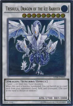 Yugioh! LP Trishula, Dragon of the Ice Barrier - AP08-EN001 - Ultimate Rare - Un - Image 1