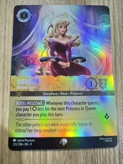 Disney Lorcana TCG Fabled: Aurora Holding Court (Epic) Card 206/204 *Read Descr* - Image 1