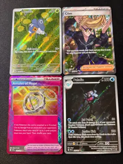Pokemon 4 Card Lot - Paldean Fates, Phantasmal Flames, Surging Sparks - NM - Image 1