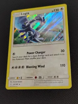 Pokemon Sun & Moon Team Up Holo Rare Lugia Card 131/181 - Image 1