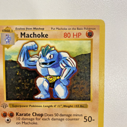 Machoke 34/102 1st Edition Shadowless (Grey Stamp) Base Set LP - Pokemon Card - Image 5