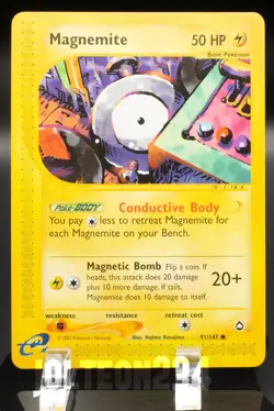 Pokemon TCG Card - Magnemite 91/147 Aquapolis Common Vintage E-Reader - Image 1