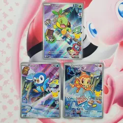 Piplup 042 + Chimchar 041 + Turtwig 040 - First Partner Pokemon Cards - #L212 - Image 1