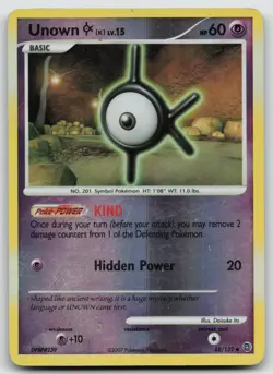 Pokemon Card Unown [K] REVERSE HOLO Secret Wonders 68/132 - Image 1