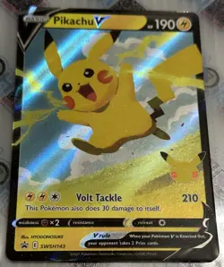 Pikachu V SWSH143 SWSH: Sword & Shield Promo Card Celebrations - Image 3