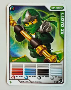 LEGO Ninjago TCG LLOYD ZX Non Holo Character Card #1/125 2012 - Image 1