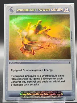 Chaotic Card : Warbeast Power Leash Silent Sands Super Rare Battlegear - Image 1