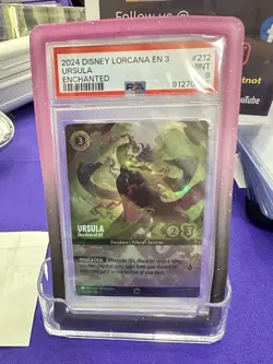 Disney Lorcana Enchanted Ursula Deceiver of All 212/204 PSA 9 - Image 1