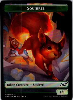 Magic | UNF | Squirrel // Treasure (012) Double-sided Token | | Foil | NM - Image 1