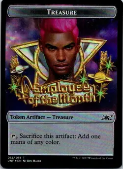 Magic | UNF | Squirrel // Treasure (012) Double-sided Token | | Foil | NM - Image 2