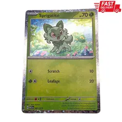 Sprigatito 001/015 - Holo - McDonald’s 2023 Pokemon TCG Card M23en - LP - Image 1