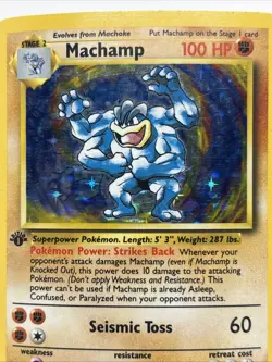 Pokemon TCG Machamp Holo Rare 1st Edition Base Set - Image 2