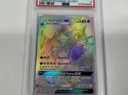 2017 POKEMON SUN & MOON CRIMSON INVASION SECRET #112 FULL ART/GYARADOS GX PSA 9 - Image 3