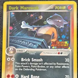 Pokemon Dark Marowak 7/109 EX Team Rocket Returns Reverse Holo Rare 70 HP 2004 - Image 2