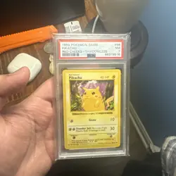 ⚡1999 Shadowless Red Cheek Pikachu 58/102 PSA 7 Near Mint Pokemon - Image 1