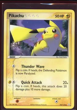 Pikachu Non-Holo Common NM/NM- 78/110 EX Holon Phantoms Pokemon - Image 3