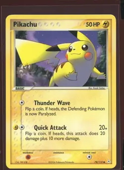 Pikachu Non-Holo Common NM/NM- 78/110 EX Holon Phantoms Pokemon - Image 5