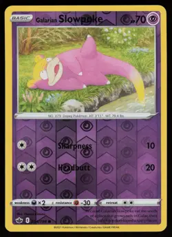 GALARIAN SLOWPOKE 054/198 COMMON CHILLING REIGN POKEMON REVERSE HOLO NM/M - Image 1