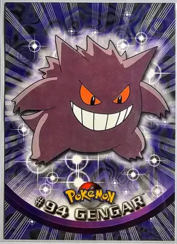 Topps Pokemon Gengar #94 2000 TV Animation Edition Non-Holo Blue Logo - Image 1