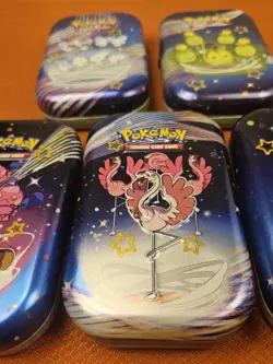5 EMPTY Paldean Fates Pokemon TCG Tins - Image 3