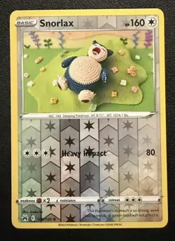 Snorlax 109/159 Rare Crown Zenith Pokemon Reverse Holo Near Mint - Image 1