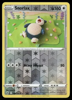 Snorlax 109/159 Rare Crown Zenith Pokemon Reverse Holo Near Mint - Image 1