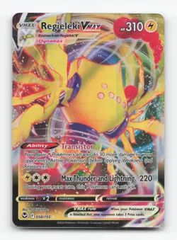 Pokemon TCG - Regieleki VMAX 058/195 Near Mint Holo VMAX Rare Silver Tempest - Image 1