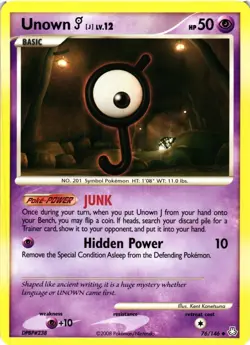 Pokemon TCG Unown (J) 76/146 Legends Awakened Uncommon Normal VLP - Image 1