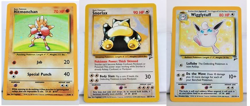 VINGTAGE POKEMON CARD LOT [LP] Wigglytuff, Hitmochan HOLOS and Snorlax NON HOLO - Image 1