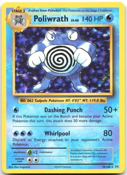 Poliwrath 25/108 Holo Rare Evolutions Pokemon Holo Near Mint - Image 1