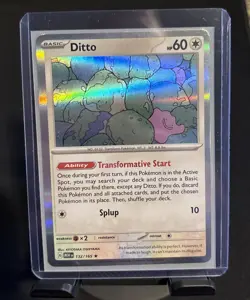 Holo Ditto 132/165 Rare Scarlet and Violet 151 Pokemon TCG - Image 1