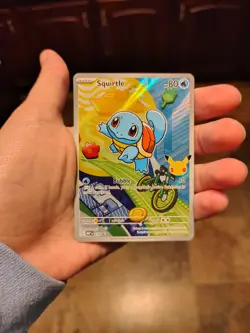 First Partner Illustration Squirtle Promo Full Art Holo 039 Pokemon - Image 1