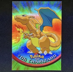 Topps Pokemon TV Animation Series 1 Rainbow Holo Foil #06 #6 Charizard LP NM - Image 1