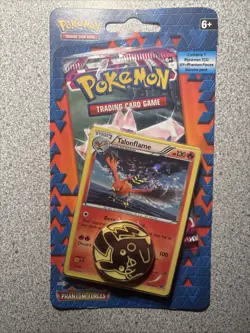 Pokemon XY Phantom Forces Talonflame Promo Blister Pack with Coin - Image 1