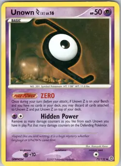 UNOWN [Z] 72/132 SECRET WONDERS POKEMON DMG - Image 1