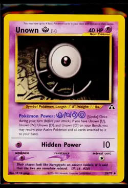 Pokemon TCG - Neo Discovery - Unlimited - Unown [U] 51/75 NM - Image 1