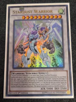 Yugioh Stardust Warrior SDSE-EN040 Ultra Rare 1st Ed NM - Image 1