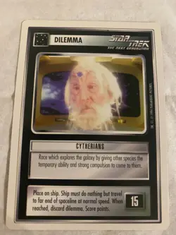 Star Trek CCG 1E WB94 Alpha CYTHERIANS Rare Card NEVER PLAYED - Image 1