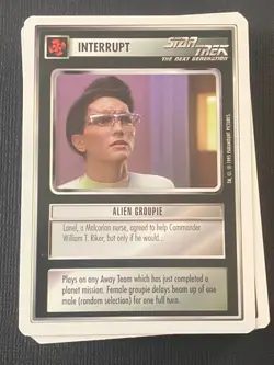 Star Trek CCG 1E WB95 Set ALIEN GROUPIE Rare Card NEVER PLAYED - Image 1