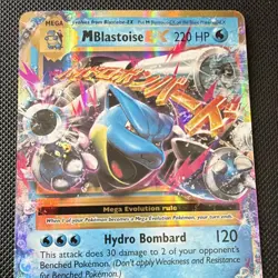 Pokemon M Blastoise EX 22/108 Evolutions Ultra Rare Full Art Holo 220 HP Card - Image 1