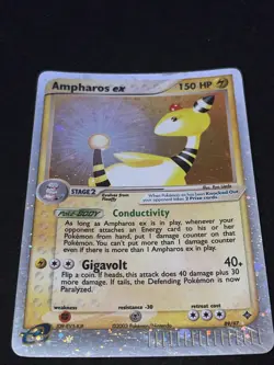 Pokemon Ampharos EX Dragon Holo Ultra Rare Card 89/97~MP! With SWIRL🌀 - Image 2