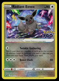 Pokemon Card - Radiant Eevee Sword & Shield SWSH230 Holo Promo - Image 1