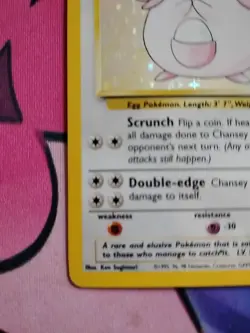 Pokemon Chansey Holo Rare TCG Card Base Set Unlimited 3/102 - Image 3
