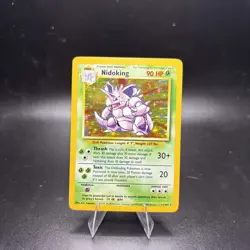 Pokemon TCG Nidoking Base Set Holo Unlimited Rare Card 11/102 LP/NM Condition - Image 1