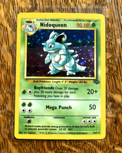 Pokemon TCG Nidoqueen Jungle Holo Rare 7/64 Stage 2 90 HP Unlimited English Card - Image 1