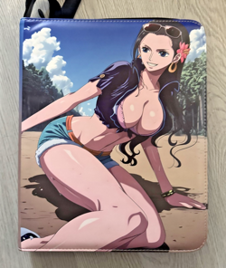 One Piece Trading Card Binder Hankock bundle w Display Cube - Image 1