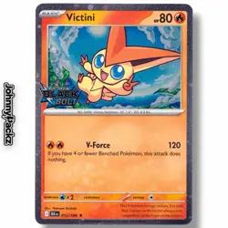 Victini 012/086 - 2025 Black Bolt Stamped Cosmos Holo Promo Pokemon Card NM - Image 1