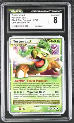 CGC 8 Torterra LV.X 2007 Black Star Promos DP09 Holo Pokemon Card - Image 1
