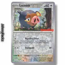 Lechonk 154/198 - 2023 Scarlet Violet Promo Stamp GameStop - Pokemon Card NM - Image 1