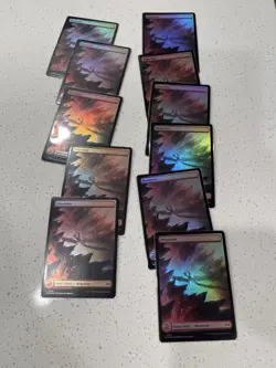 MTG Tarkir Dragonstorm Foil Mountain Lot 11 Cards - Image 2